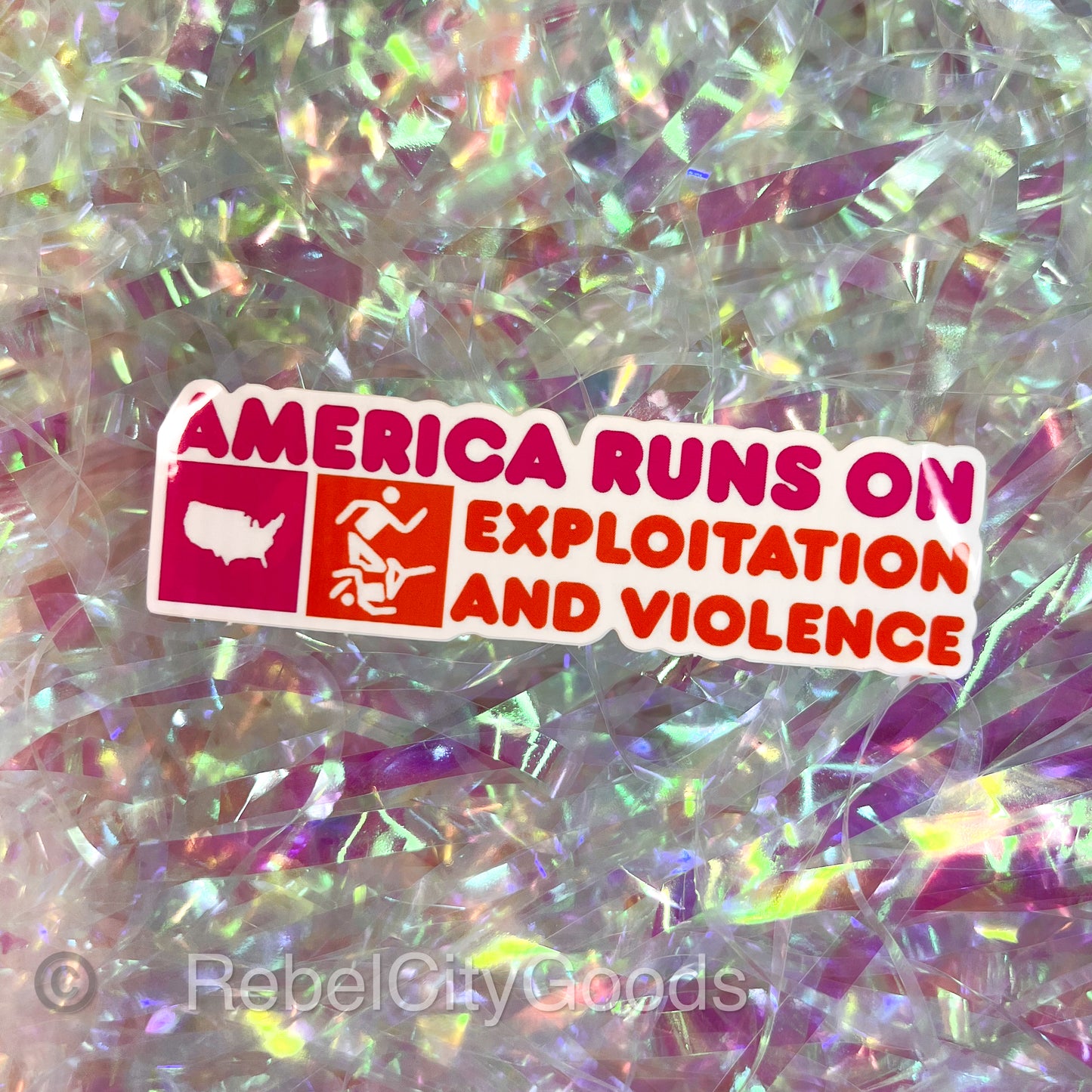 America Runs On Sticker - Small